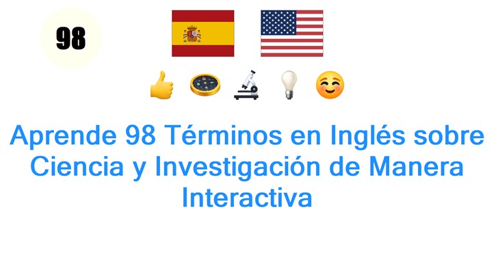 Aprende 98 Términos en Inglés sobre Ciencia y Investigación de Manera Interactiva